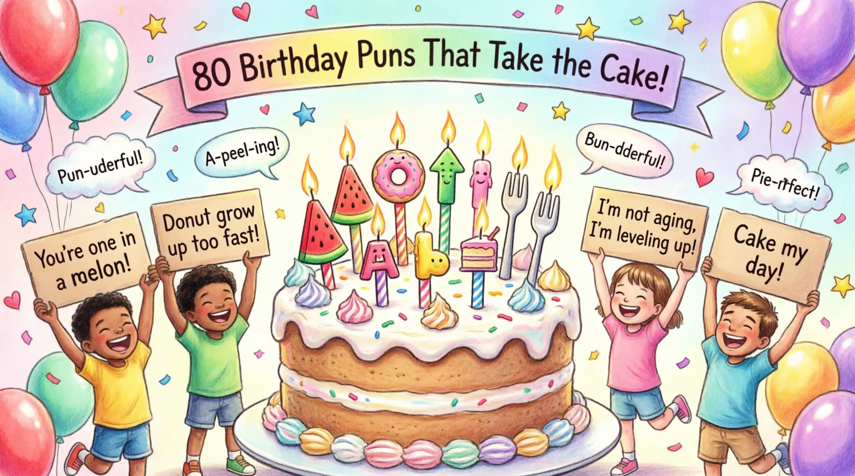 80 Birthday Puns for Kids That Take the Cake birthday puns for kids