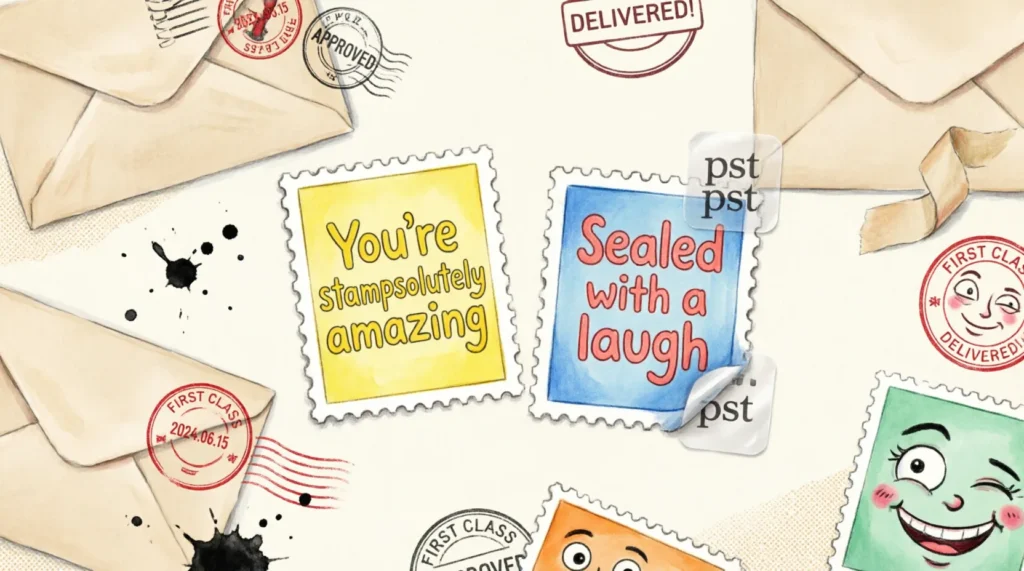 stamp puns