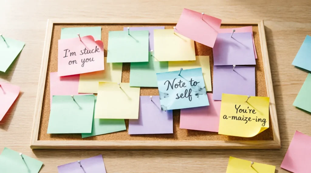 sticky note puns