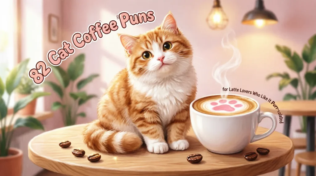 cat coffee puns for latte lovers